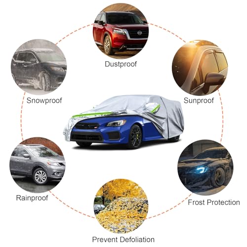 6 Layers Silver Waterproof Car Covers Replace for 2014