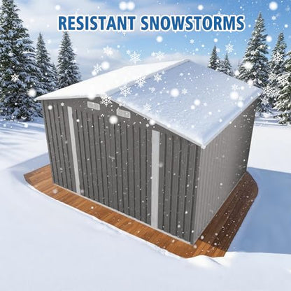 10x8 FT Outdoor Storage Shed with Window