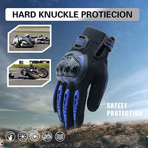 Motorcycle Gloves Touch Screen Full Finger Riding Gloves Knuckle Protection for Men and Women for Dirt Riding