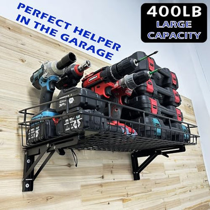 Large Folding Garage Shelf (2 Count)