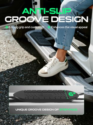 6 Inch Running Boards for Chevy & GMC (2 Count)
