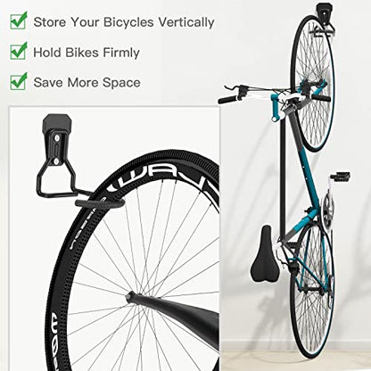 Bike Wall Mount with Fixed Hook (6 Count)