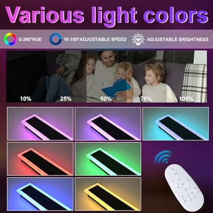 2 Pack RGB LED Outdoor Long Wall Lights (2 Count)