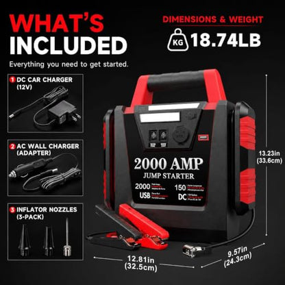 Jump Starter with Air Compressor
