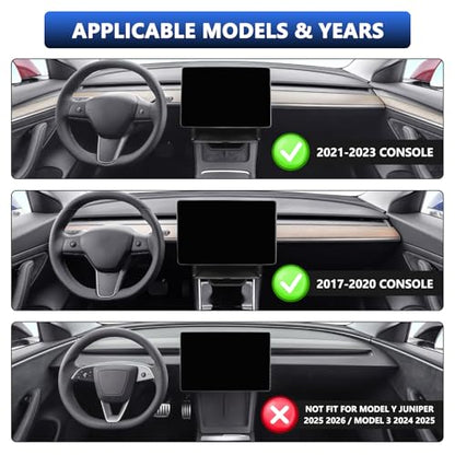 Hideable Under Screen Storage Organizer Compatible with Tesla Model Y 2024