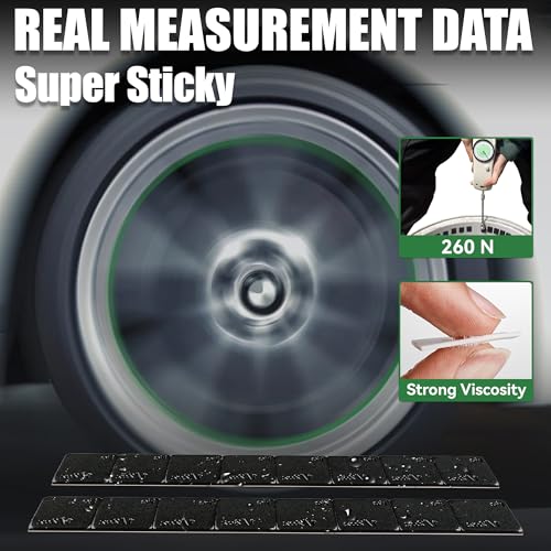1 2 oz Stick On Wheel Weights 144pcs 72oz Low Profile Black