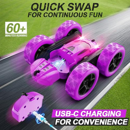 RC Cars Purple Remote Control Car for Girls