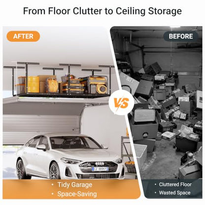 4x8ft Overhead Ceiling Garage Storage Rack