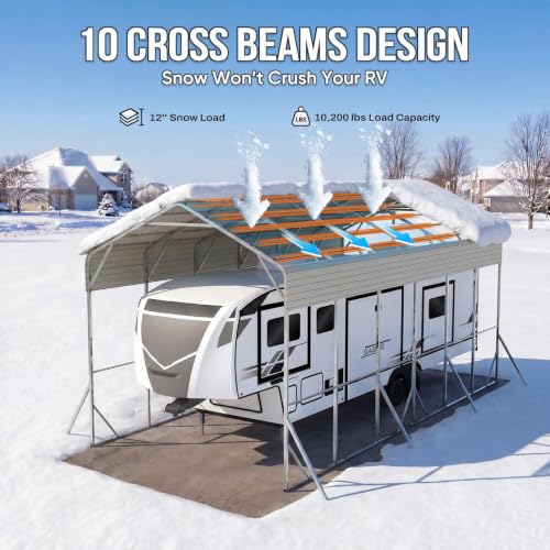 14x30x15 FT RV Metal Carport