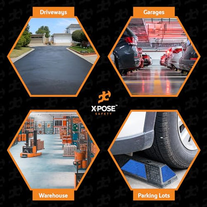 72" Heavy Duty Blue Rubber Parking Stopper (2 Count)