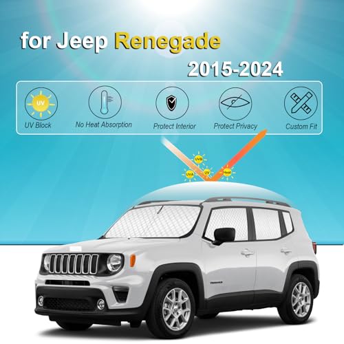 8pcs Thicken Sun Shades for Jeep Renegade 2015