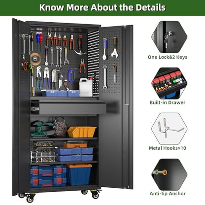 Garage Storage Cabinet with Wheels