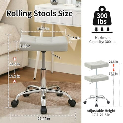 Swivel Saddle Stool with Wheels