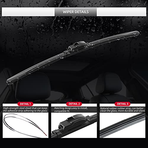 Front Windshield Wiper Blades for BMW X6 2014