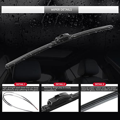 Front Windshield Wiper Blades for BMW X6 2014