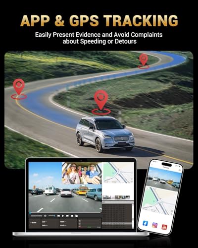 2.5K+1K Dual Dash Cam Front and Inside with GPS WiFi