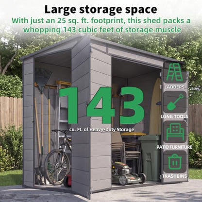 4'x8' Resin Outdoor Storage Shed