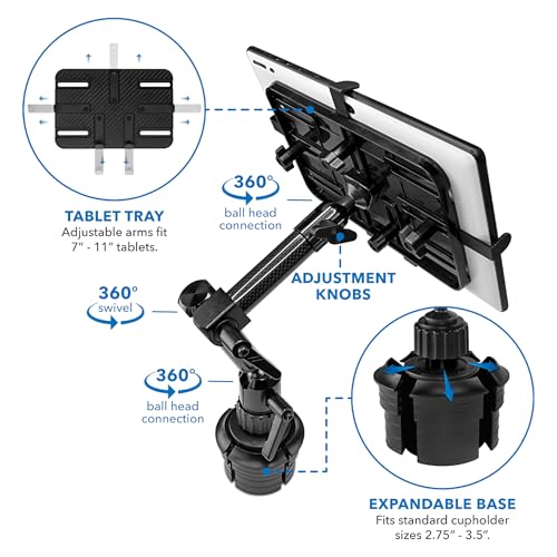 Carbon Fiber Cup Holder Tablet Mount Tablet Holder for Car Truck SUV