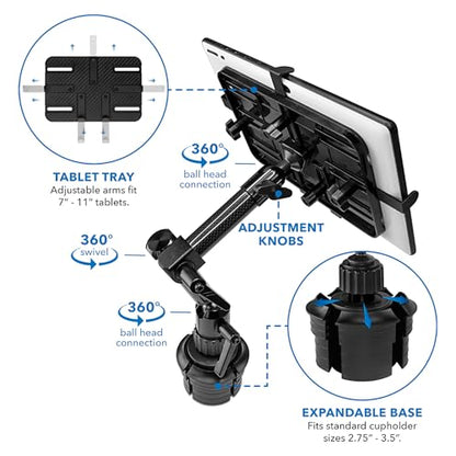 Carbon Fiber Cup Holder Tablet Mount Tablet Holder for Car Truck SUV