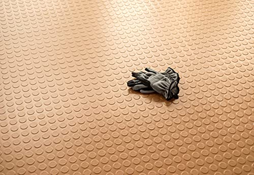 Large Coin Pattern Vinyl Garage Floor Protector Mat