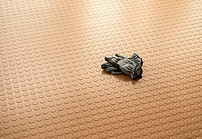 Large Coin Pattern Vinyl Garage Floor Protector Mat
