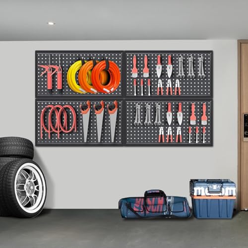 48x24 Inch Metal Pegboard Wall Organizer (40 Count)