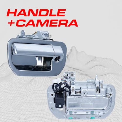 Chrome Tailgate Handle with Backup Camera Replacement for Honda Ridgeline
