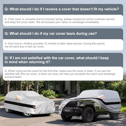 10 Layers Car Cover Custom Fit for Jeep Wrangler 2Door 2dr