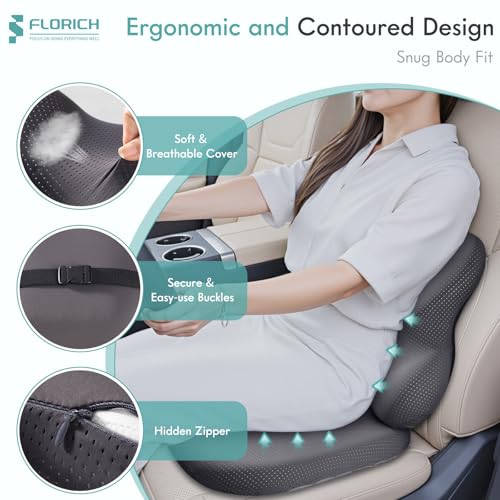 Car Seat Cushion and Lumbar Support Pillow for Office Chair Car