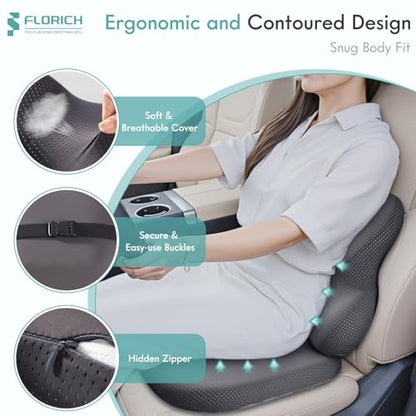 Car Seat Cushion and Lumbar Support Pillow for Office Chair Car