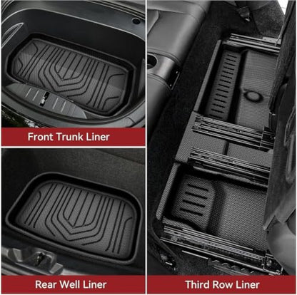 Floor Mats for Tesla Model Y 7 Seater 2020