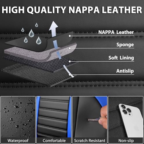 Nappa Leather Car Seat Covers Front Seats