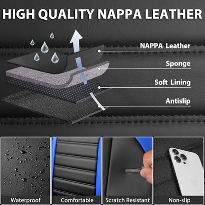 Nappa Leather Car Seat Covers Front Seats