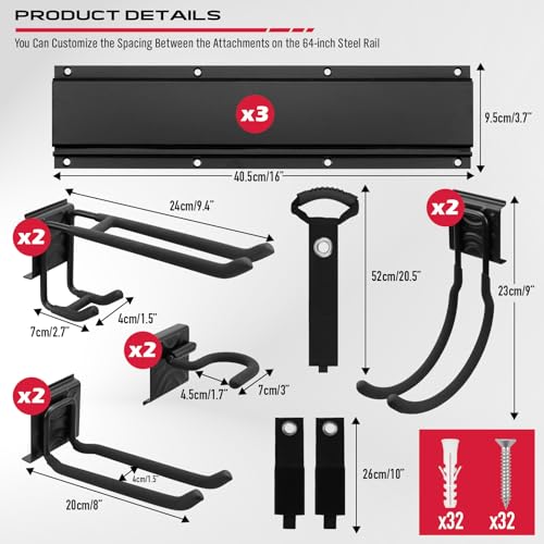 48" Heavy Duty Garage Wall Organizer (62 Count)