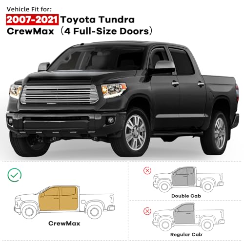 in Channel Window Rain Guards for Toyota Tundra Crew Max 2007 (4 Count)