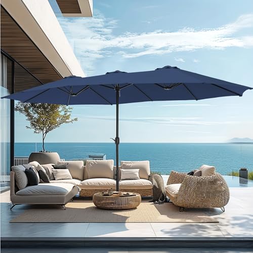 15ft Large Outdoor Patio Umbrella with Base Included