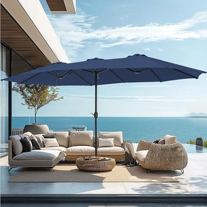 15ft Large Outdoor Patio Umbrella with Base Included