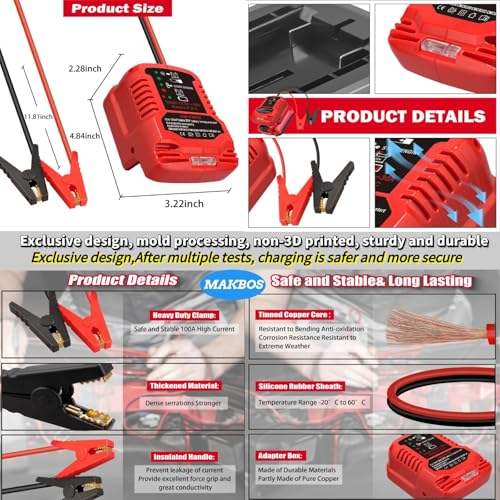 Car Jump Starter Adapter for Craftsman 20V Battery