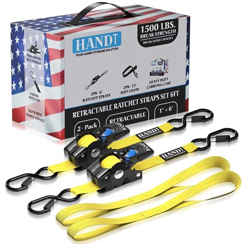 USA Based Retractable Ratchet Straps (2 Count)