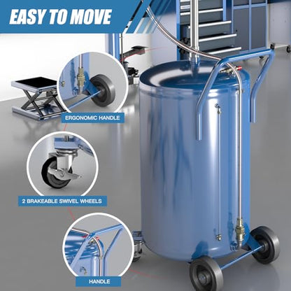 20 Gallon Waste Oil Drain Tank with Wheels