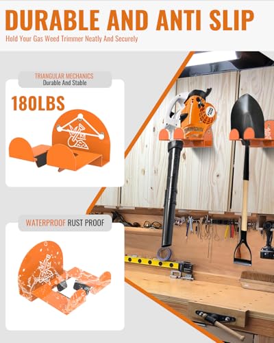 Weedeater Rack & Snow Shovel Hanger (4 Count)