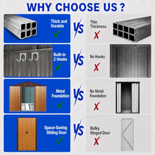 8x10 FT Outdoor Storage Shed