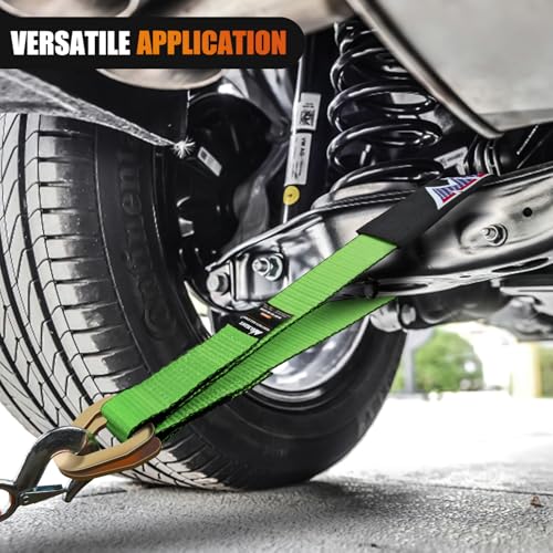 2" x 38" Axle Tie Down Straps with D (4 Count)