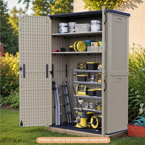 50 cu.ft Plastic Vertical Outdoor Storage Shed