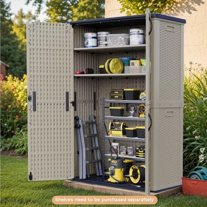 50 cu.ft Plastic Vertical Outdoor Storage Shed