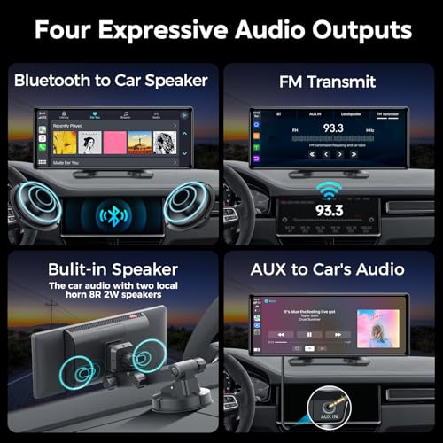 10.26" Wireless Apple Carplay Screen for Car