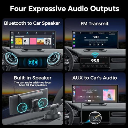 10.26" Wireless Apple Carplay Screen for Car