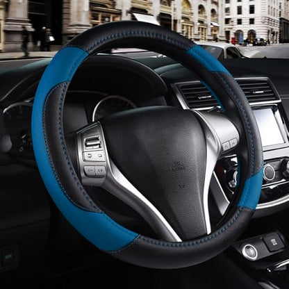 Leather Car Steering Wheel Cover