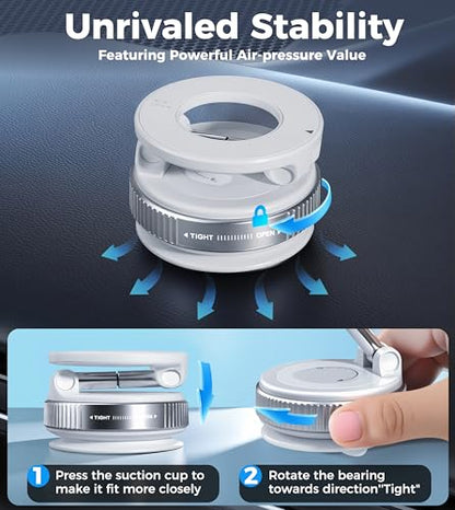 Vacuum Magnetic Phone Holder for Car 360° Adjustable Magsafe Car Mount
