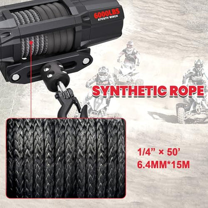 6000 lbs UTV Winch